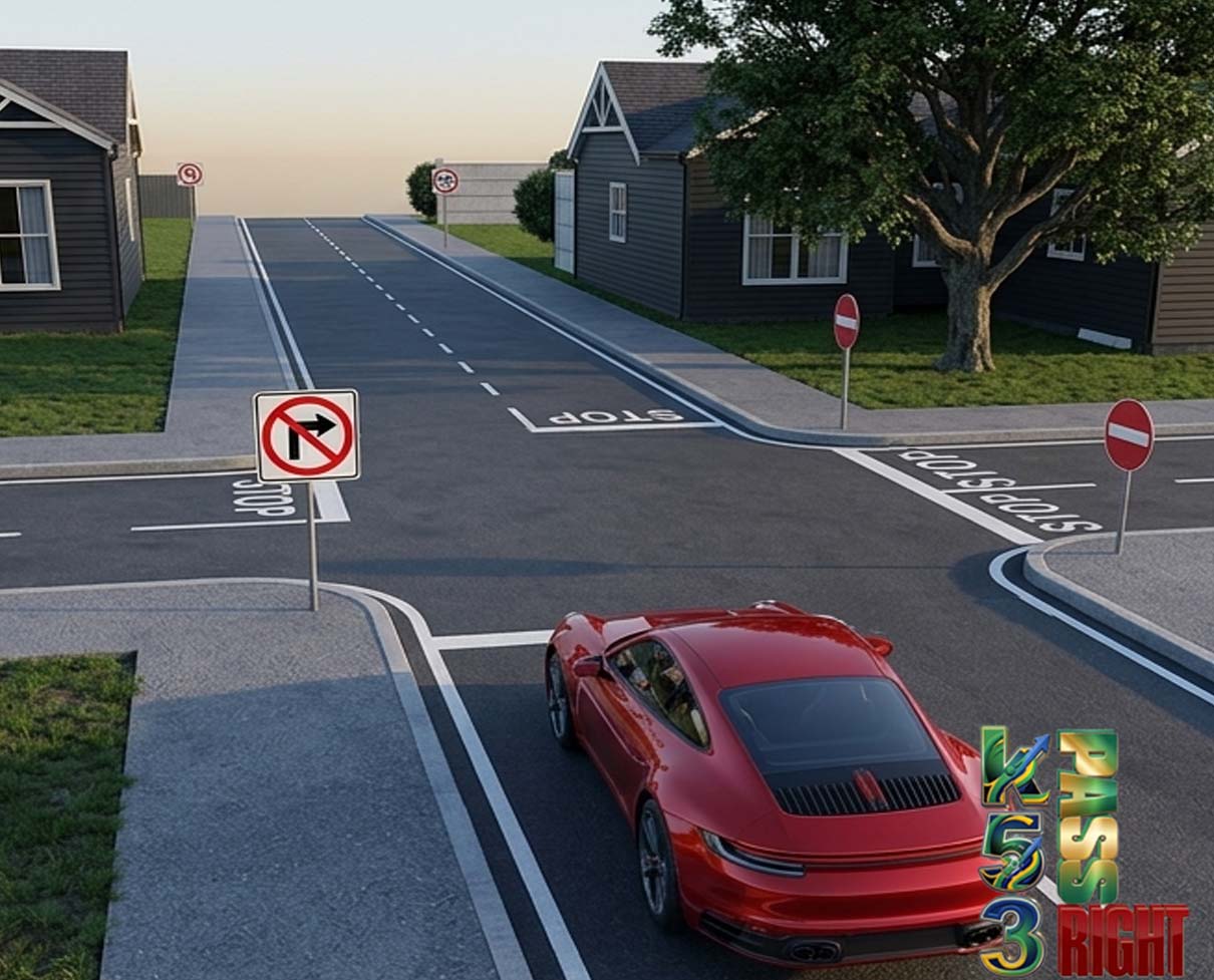 Left / Right Turn Prohibited sign example